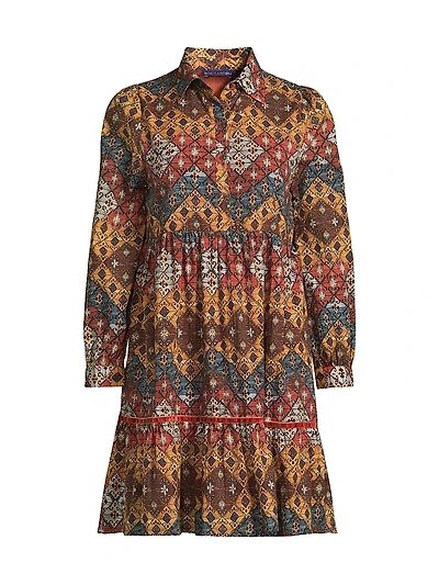 Romy Printed Mini Shirtdress
