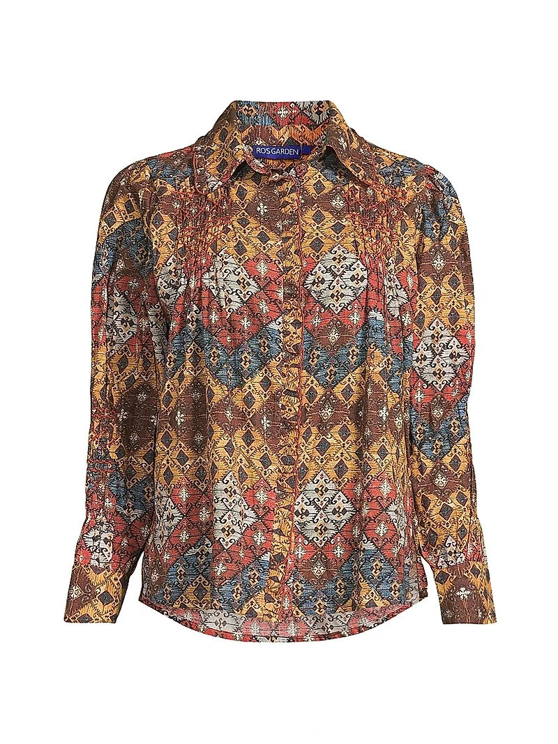 Gin Printed Button-Front Shirt