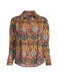 Gin Printed Button-Front Shirt
