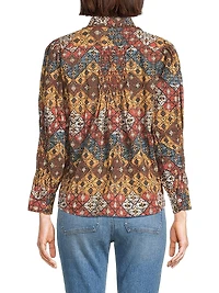 Gin Printed Button-Front Shirt
