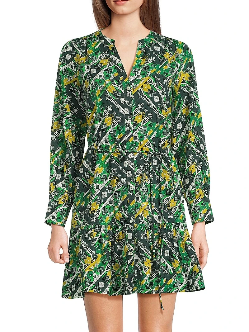 Ines Printed Cotton Minidress