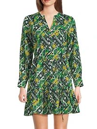 Ines Printed Cotton Minidress