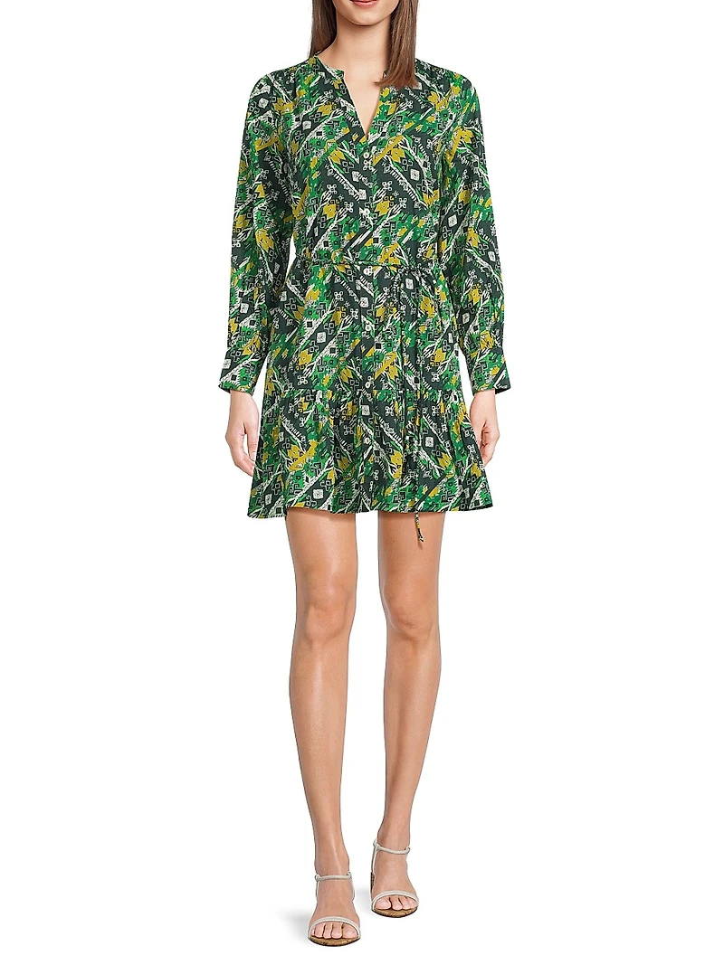 Ines Printed Cotton Minidress