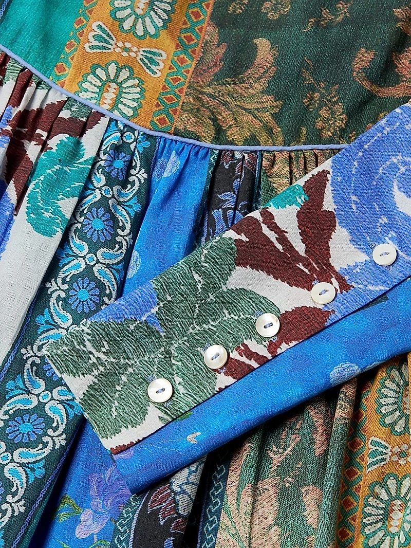 Jewell Printed Long-Sleeve Minidress