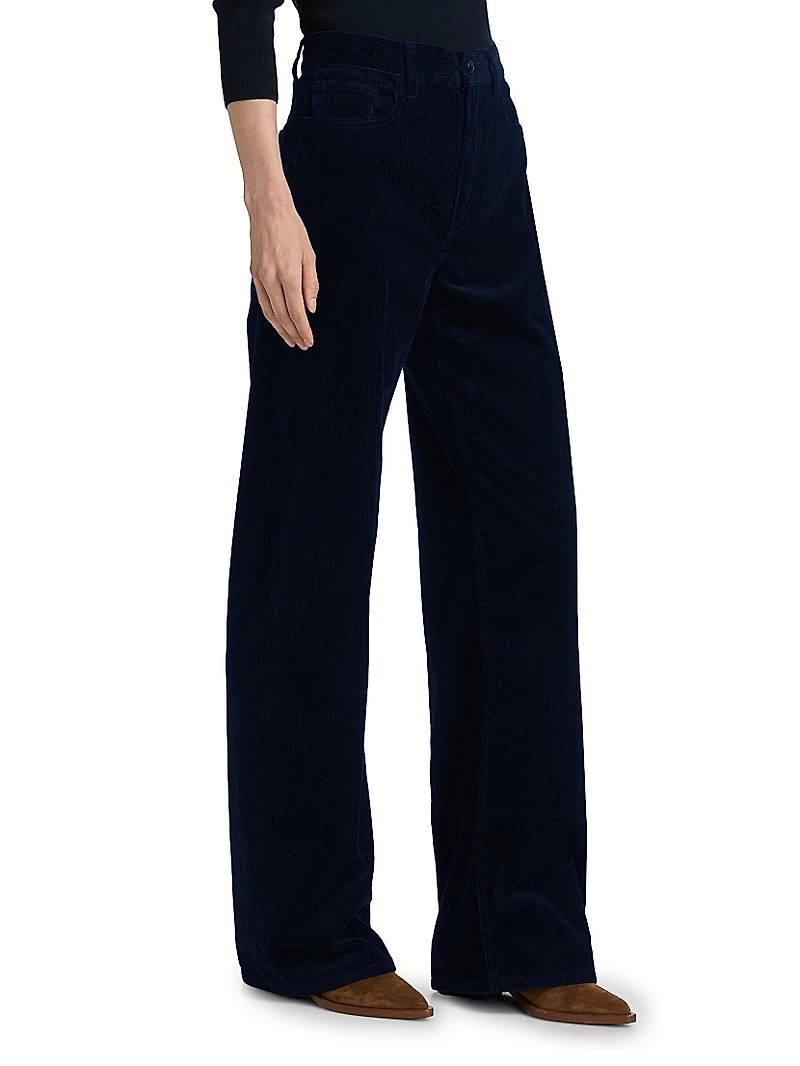 Corduroy Wide-Leg Pants