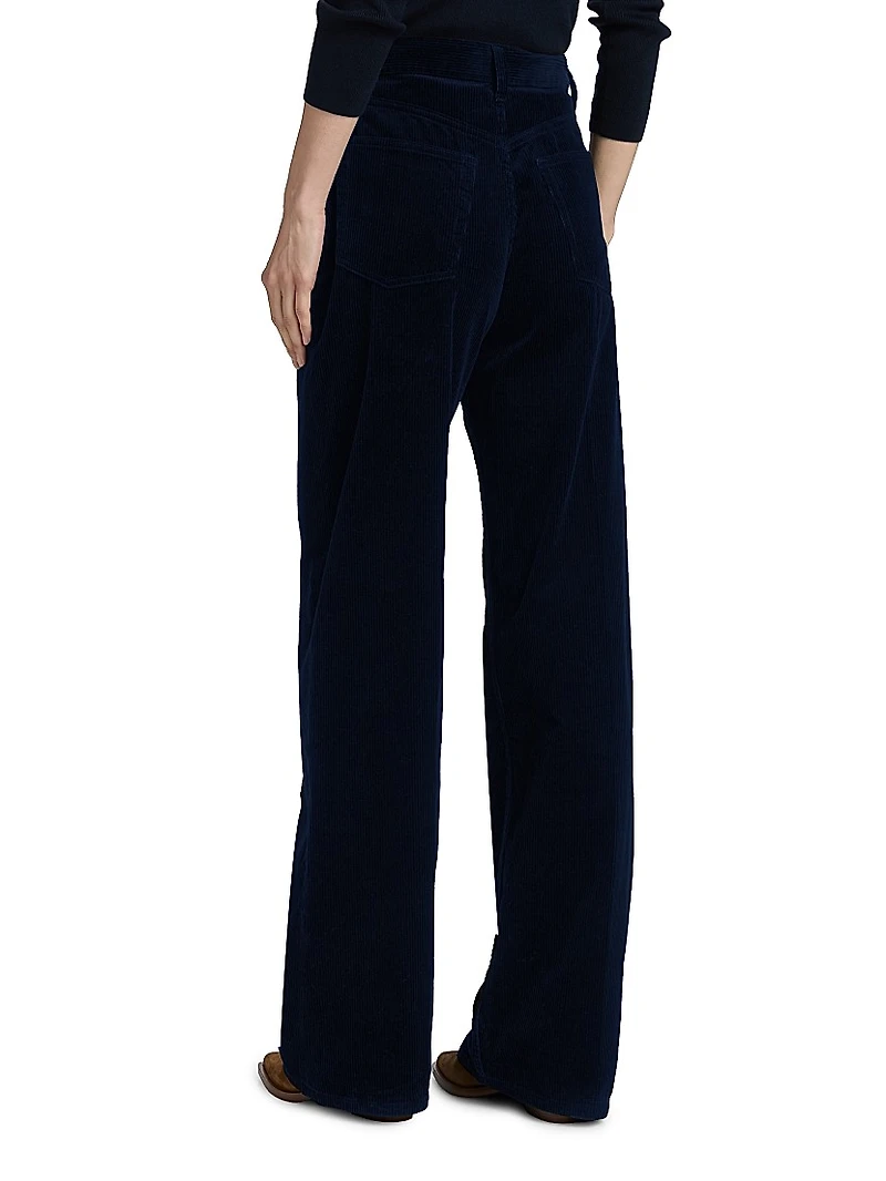 Corduroy Wide-Leg Pants