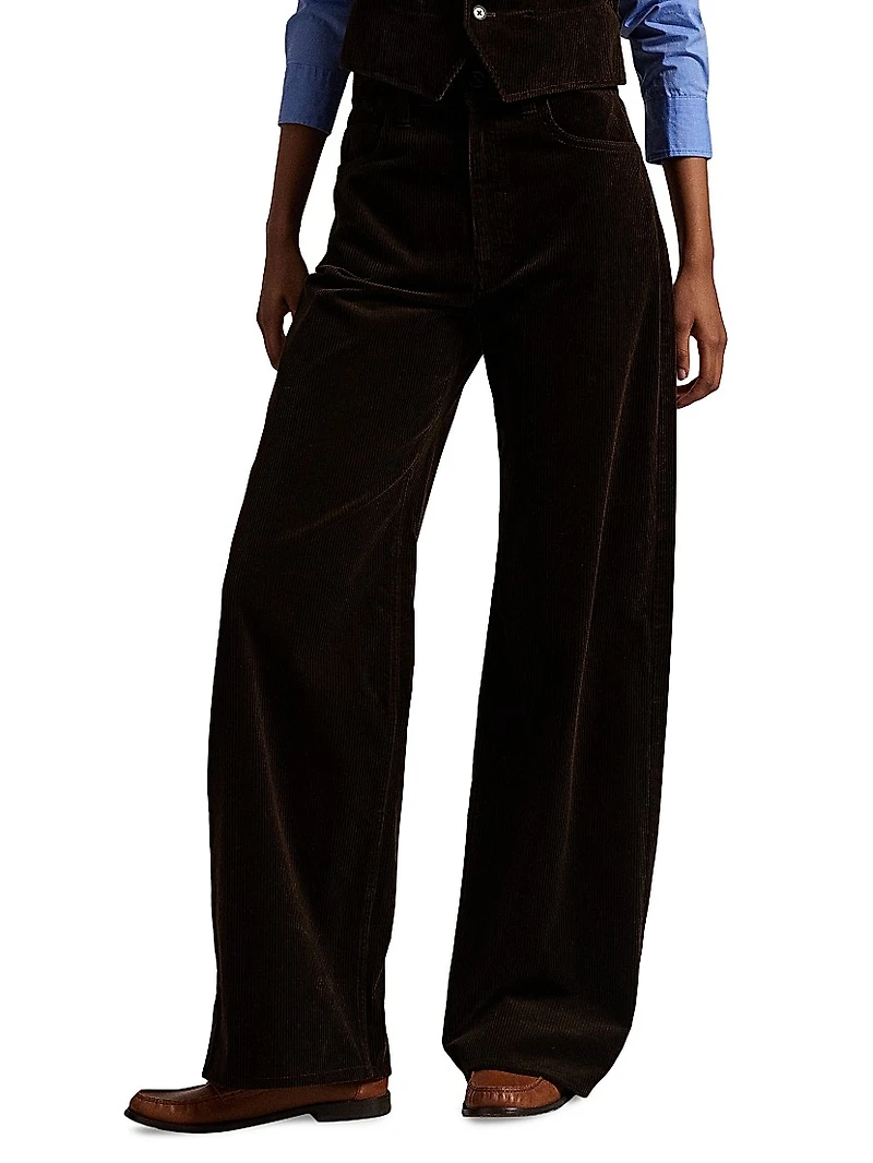 Corduroy Wide-Leg Pants