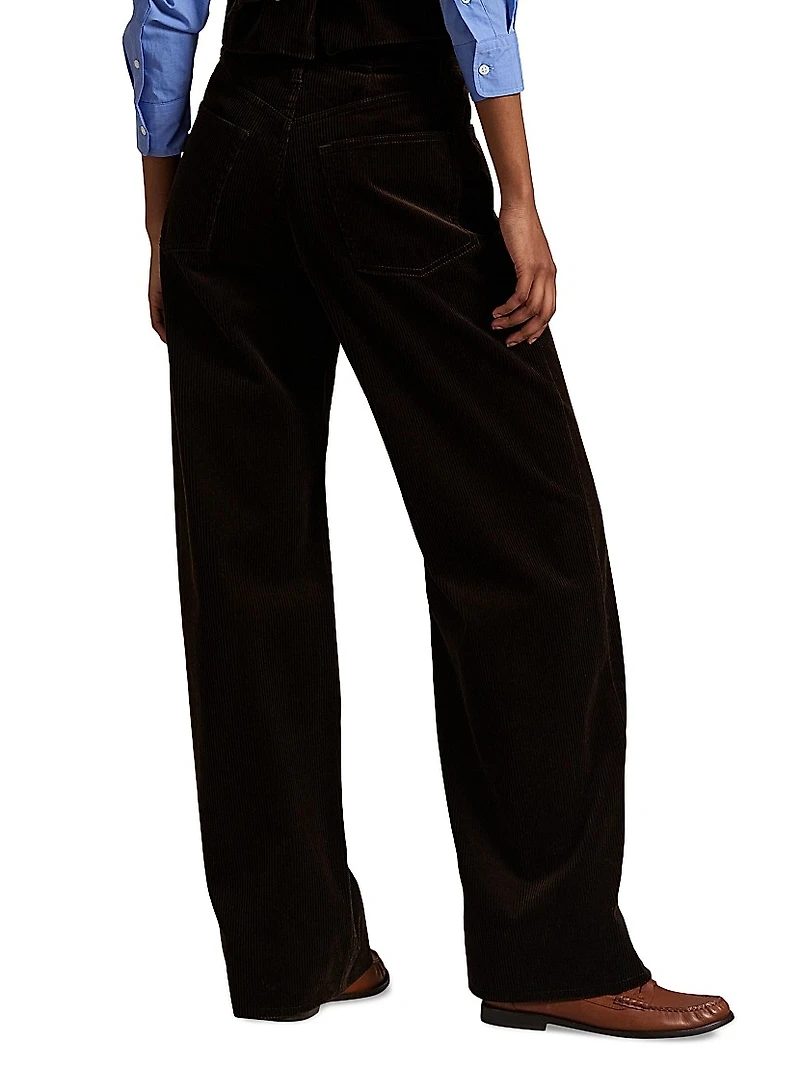 Corduroy Wide-Leg Pants