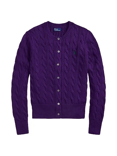 Cable-Knit Cotton Cardigan