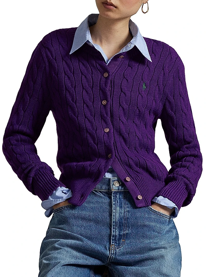 Cable-Knit Cotton Cardigan