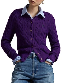 Cable-Knit Cotton Cardigan