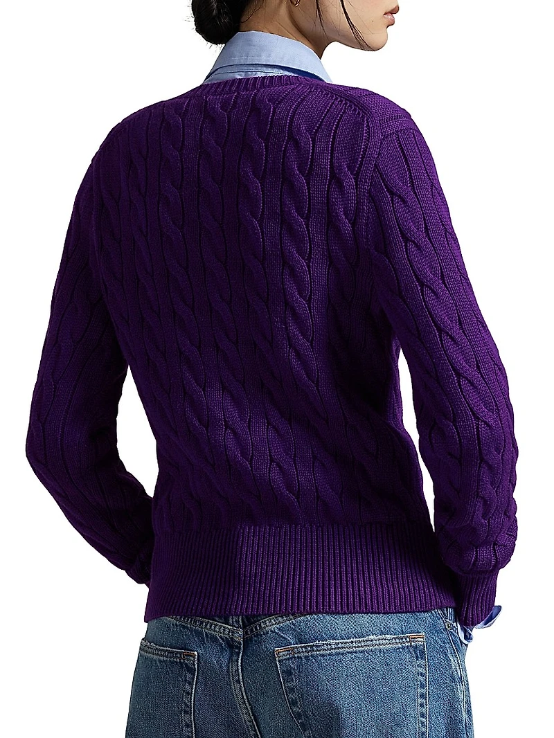 Cable-Knit Cotton Cardigan