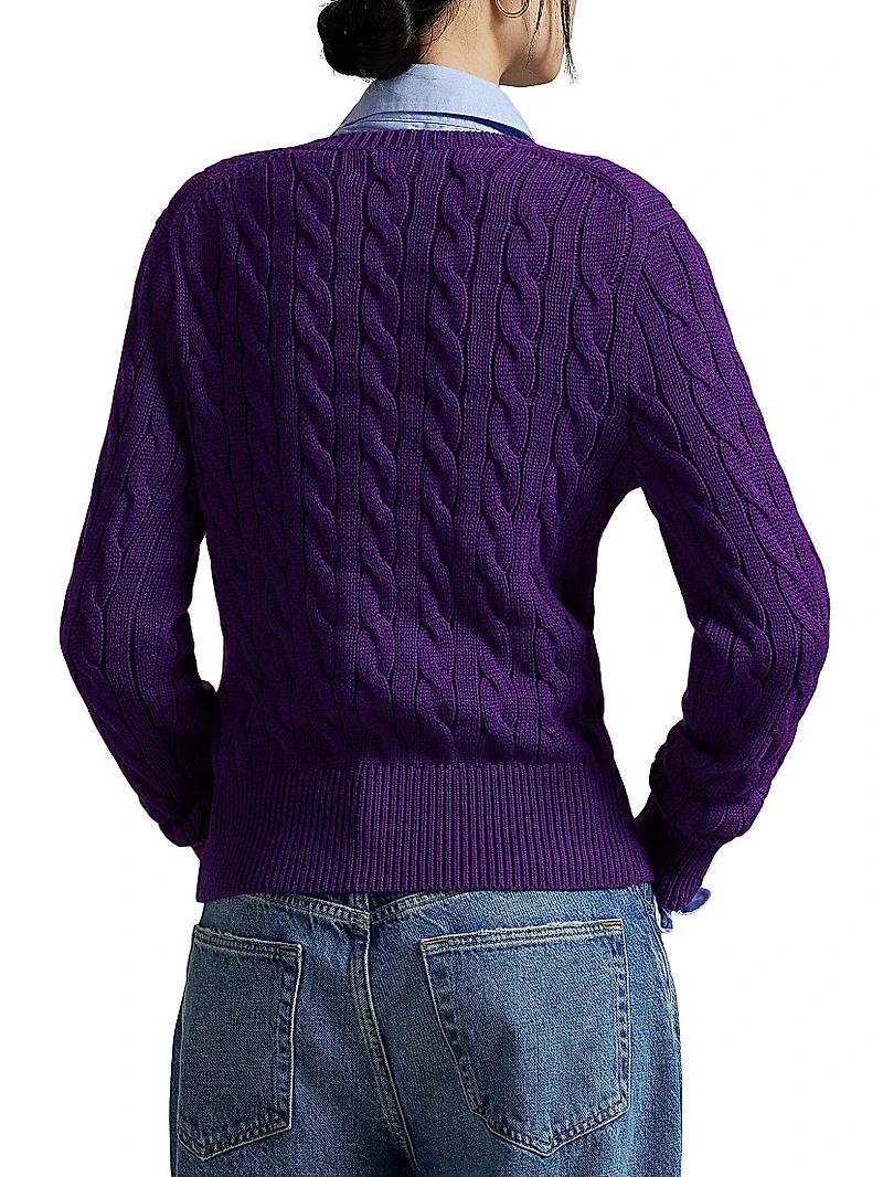Cable-Knit Cotton Cardigan
