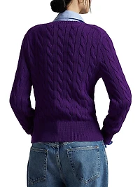 Cable-Knit Cotton Cardigan