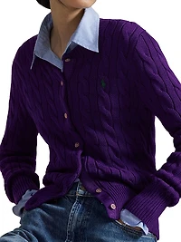 Cable-Knit Cotton Cardigan
