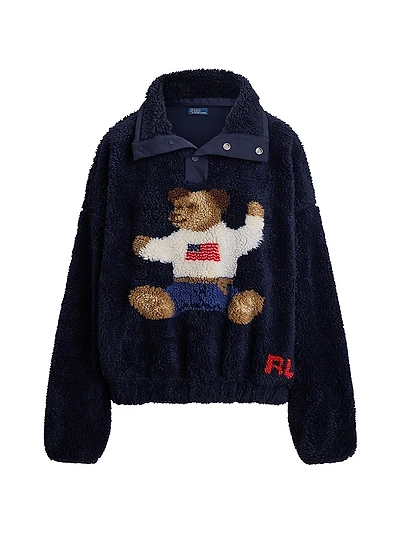 Vintage Polo Bear Fleece Sweatshirt