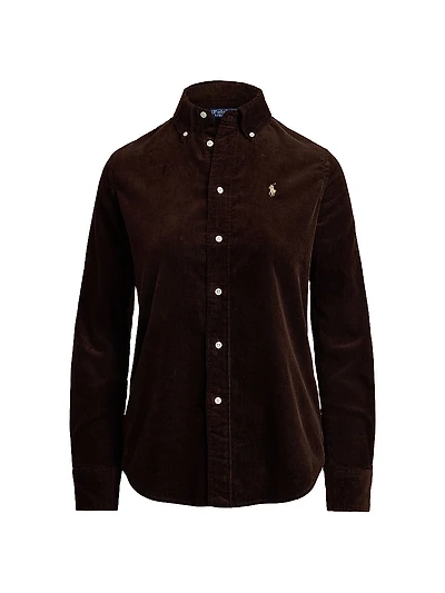 Stretch Slim-Fit Cotton Corduroy Shirt