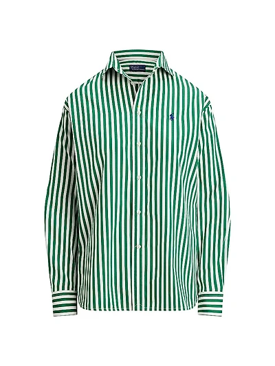 Striped Cotton Relaxed-Fit Shirt