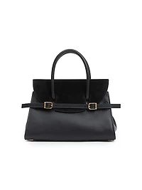 Small River Leather Top Handle Bag