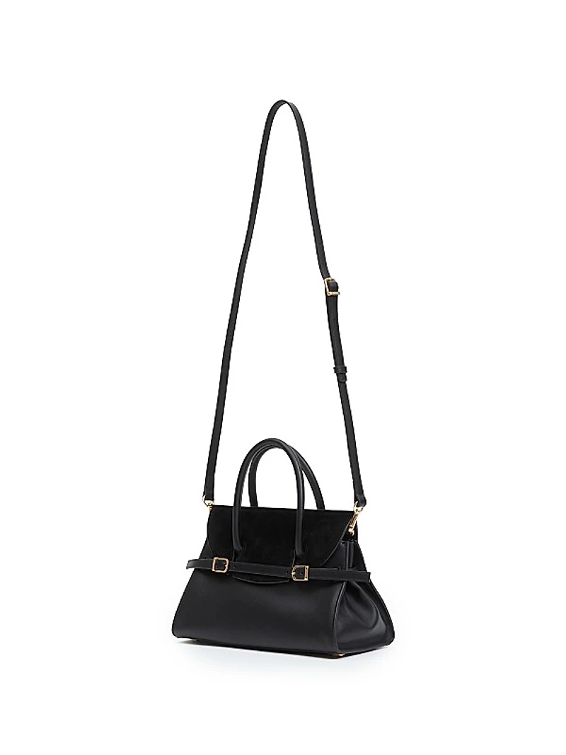 Small River Leather Top Handle Bag