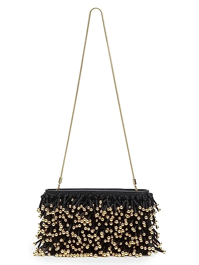 Reese Beaded Fringe Clutch
