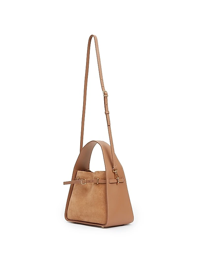 Small Cleo Suede Bucket Bag