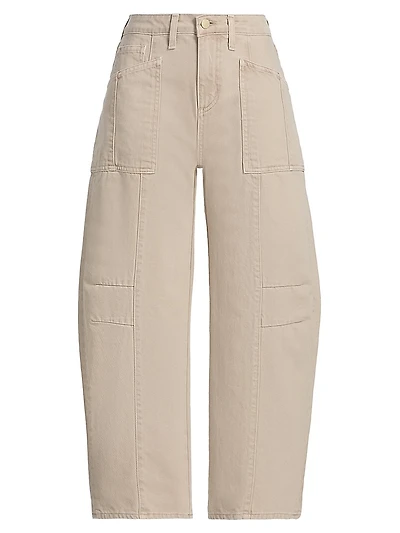 Cody Denim High-Rise Barrel Crop Jeans