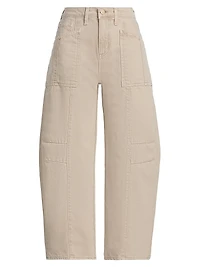 Cody Denim High-Rise Barrel Crop Jeans