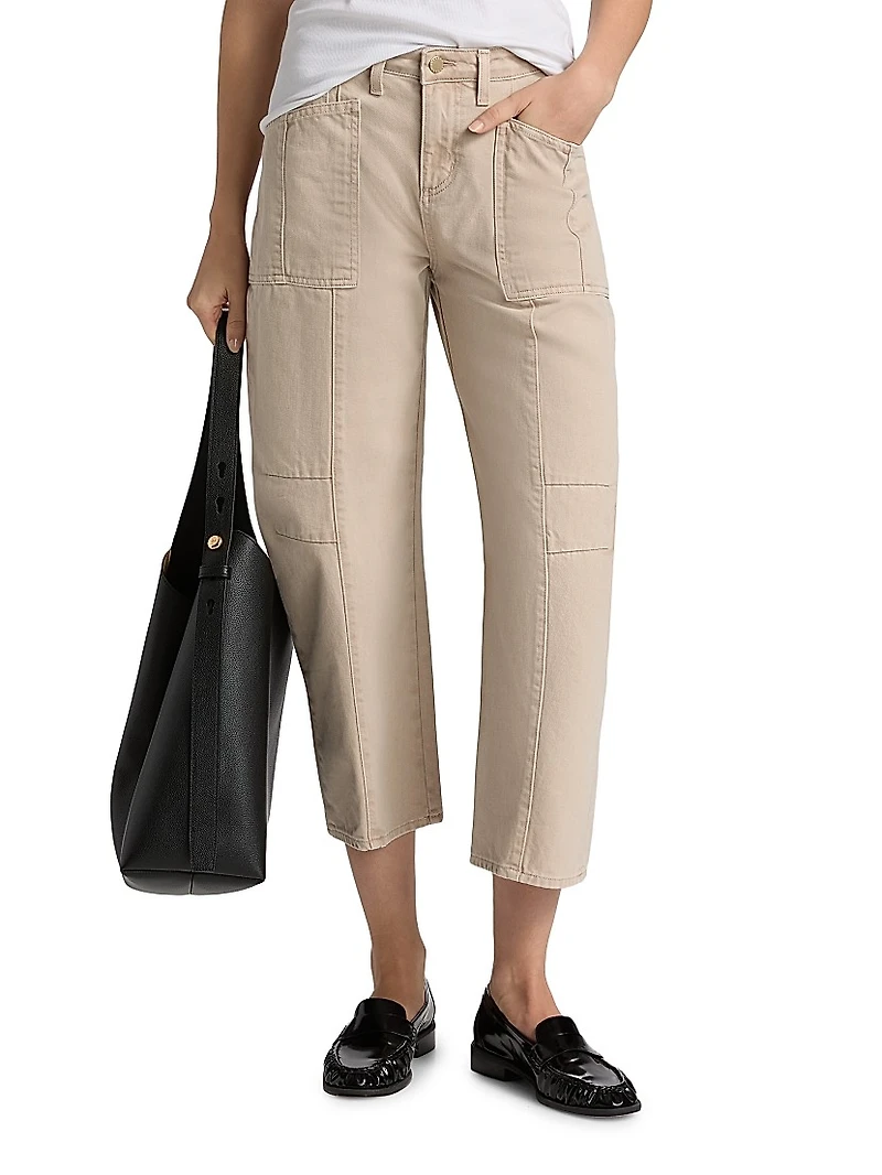 Cody Denim High-Rise Barrel Crop Jeans