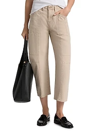 Cody Denim High-Rise Barrel Crop Jeans