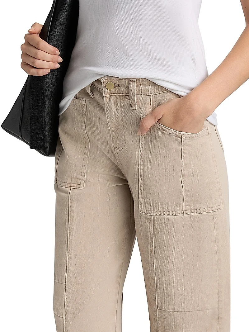 Cody Denim High-Rise Barrel Crop Jeans