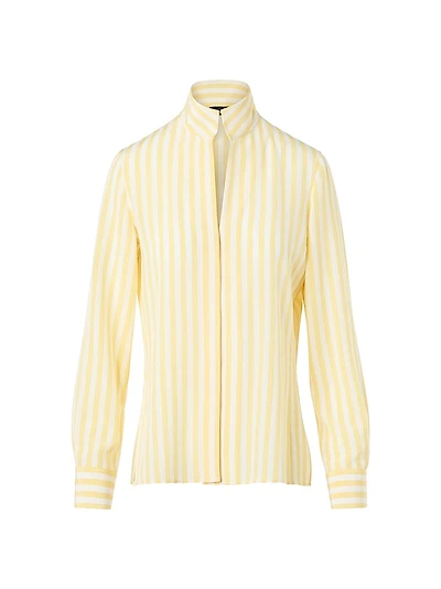 Striped Silk Crêpe Blouse