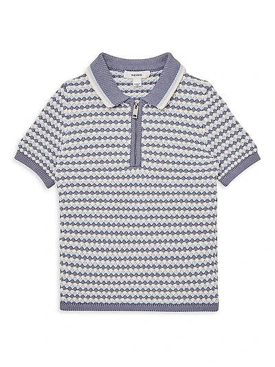 Little Boy's & Keaton Crochet Knit Half-Zip Polo Shirt