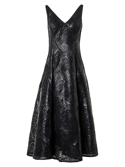 green emerald velvet dress Dress The Population Audrey Dress - White main image 1