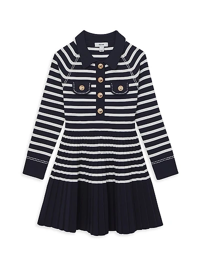 Little Girl's & Sapna Striped Shirtdress