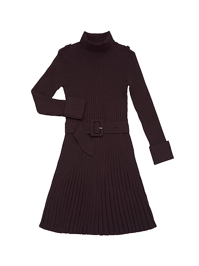 Little Girl's & Vinnie Rib-Knit Dress