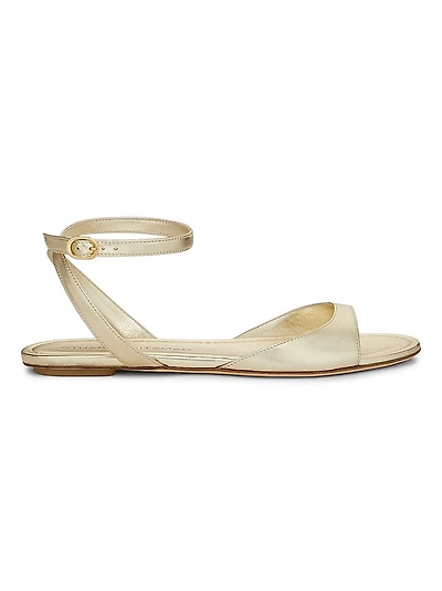 Nudist Metallic Leather Sandals
