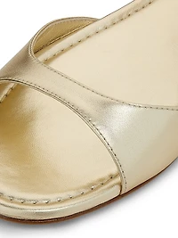 Nudist Metallic Leather Sandals