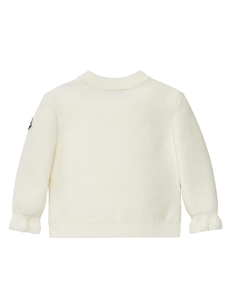 Baby Girl's & Little Down-Filled Cardigan Wool