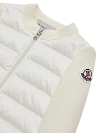 Baby Girl's & Little Down-Filled Cardigan Wool