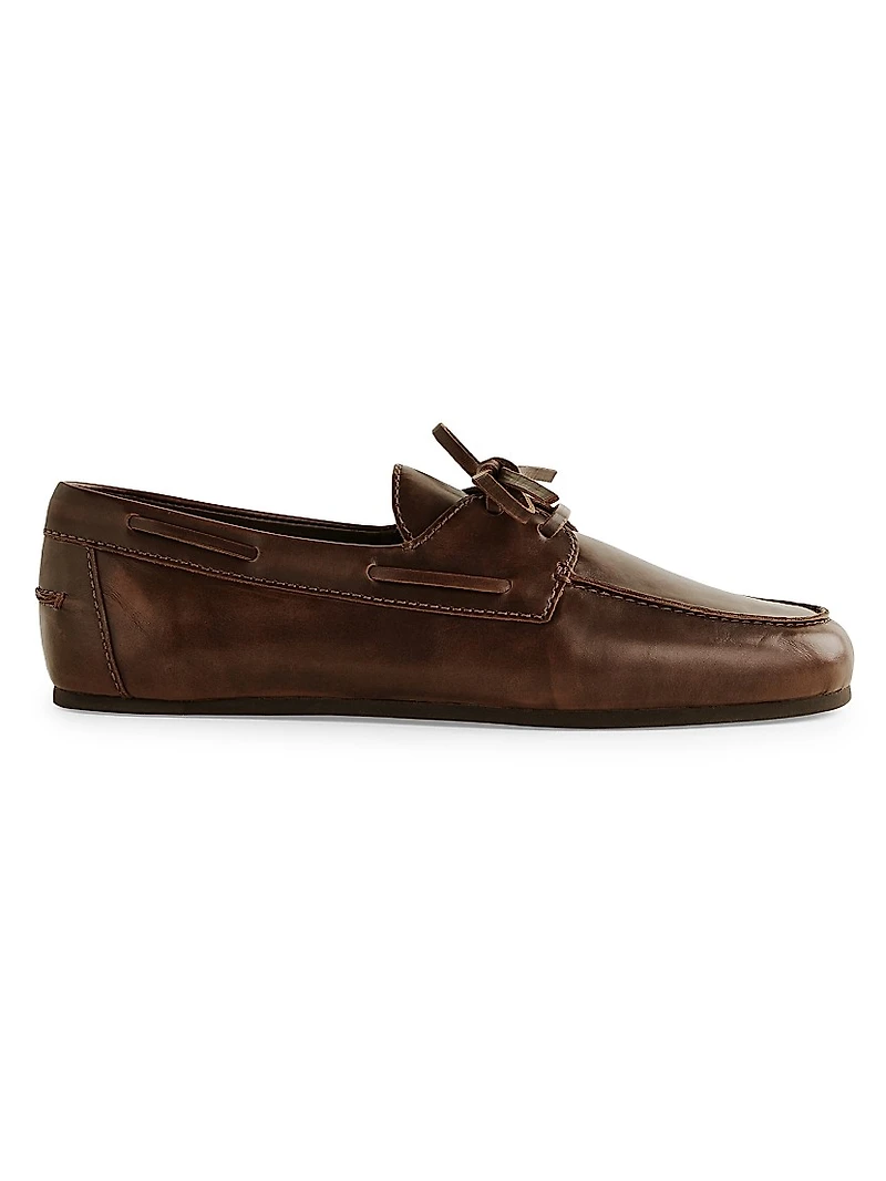 Fia Leather Boat Loafers