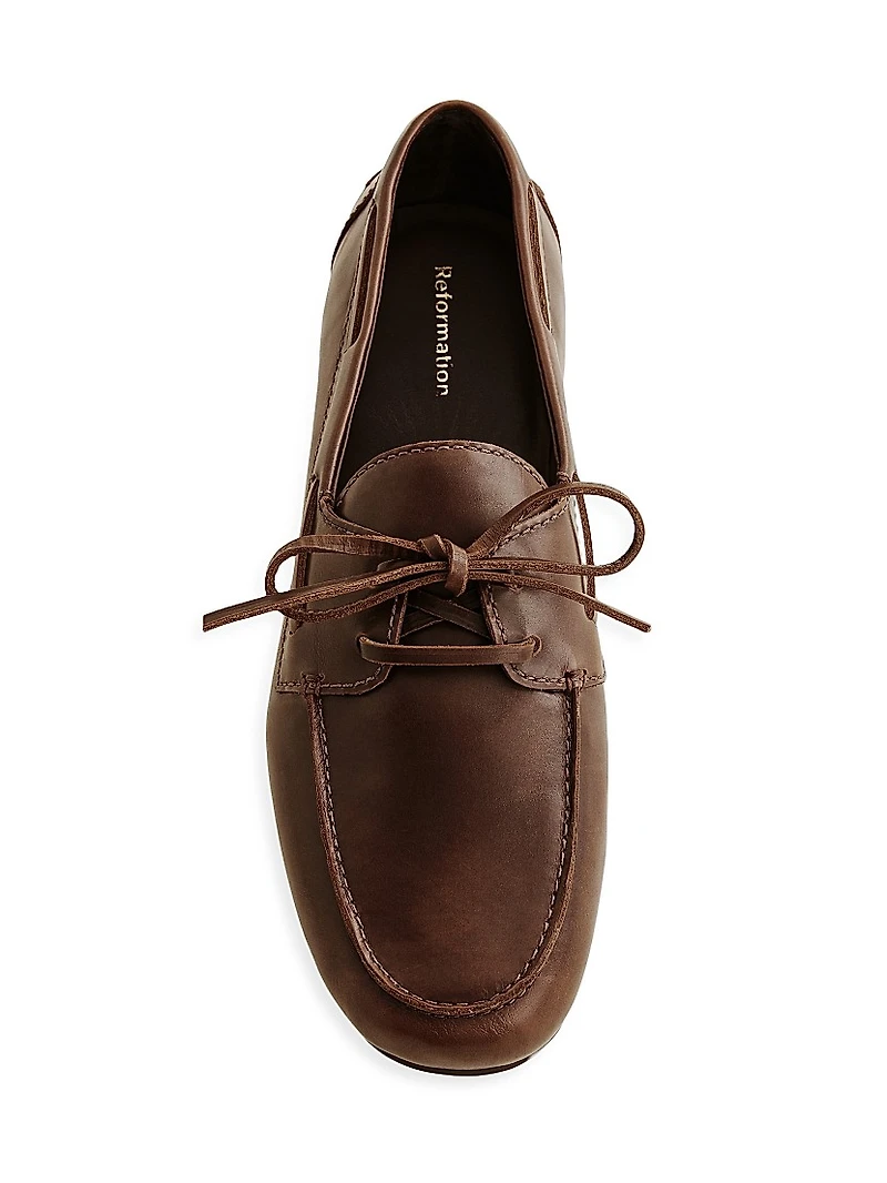 Fia Leather Boat Loafers