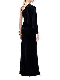 Shiri Jersey One-Shoulder Gown
