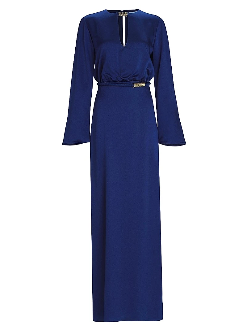 Cassy Hammered Satin Maxi Dress