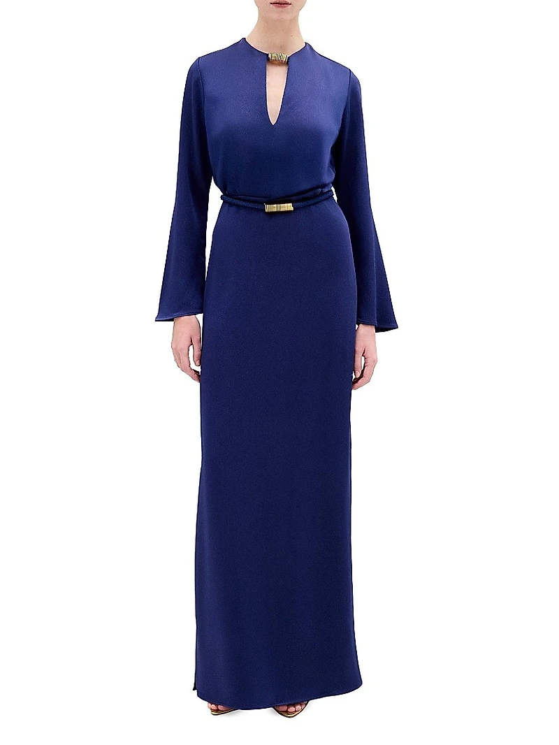 Cassy Hammered Satin Maxi Dress