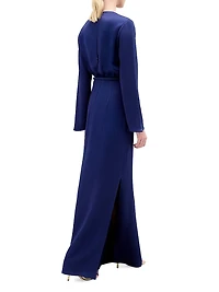 Cassy Hammered Satin Maxi Dress