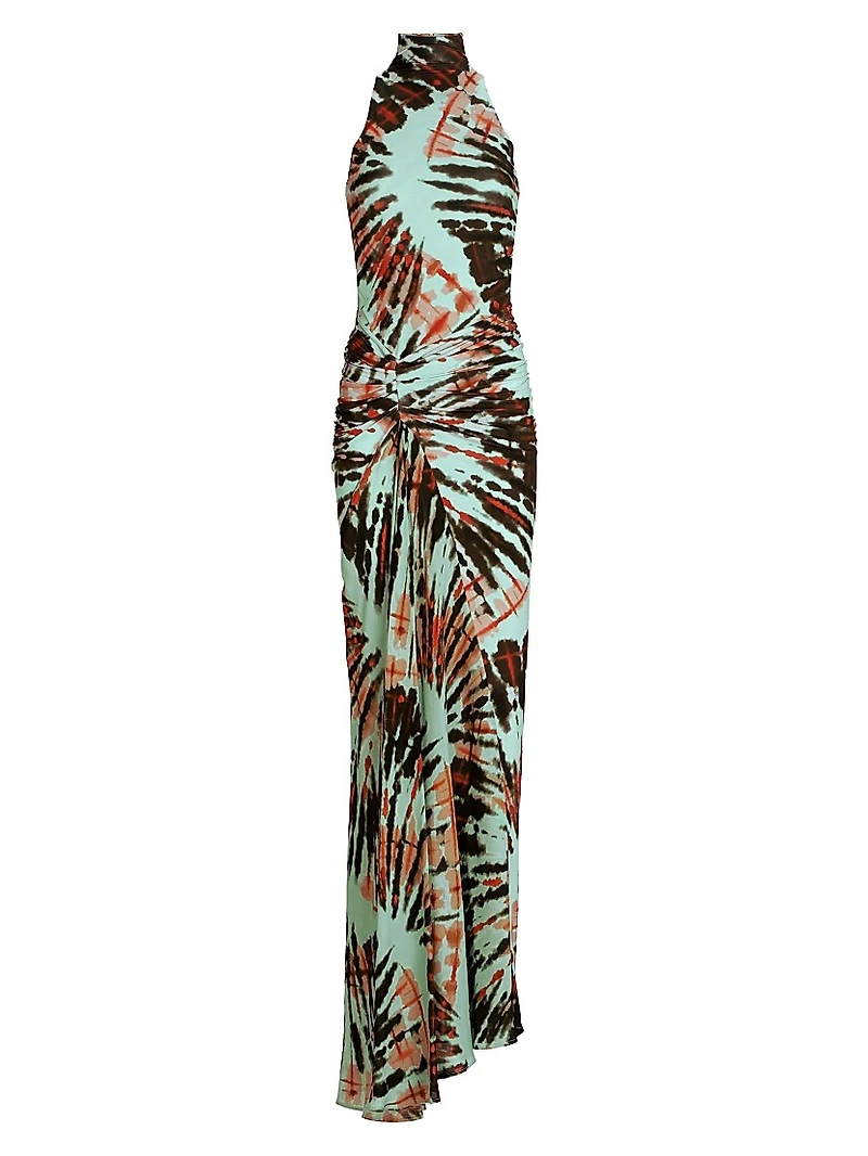Frances Printed Twist Mermaid Gown