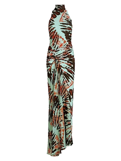 Frances Printed Twist Mermaid Gown
