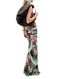 Frances Printed Twist Mermaid Gown