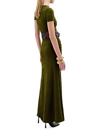 Cristal Knit A-Line Gown